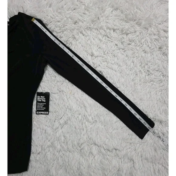 Express Women's Maxi Dress Small Sexy Cocktail Black Long Side Split NWT Bodycon - Picture 9 of 10